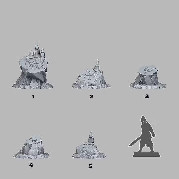 Occult Sacrifice Stones — creator scale reference; reference figure not included