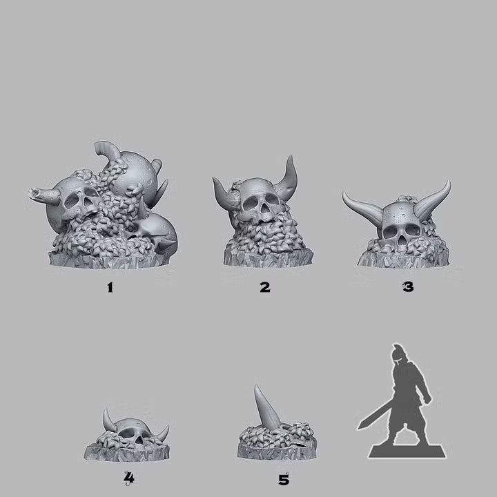 Devil Skulls — creator scale reference; reference figure not included