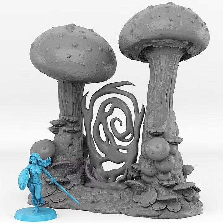 Mushrooms Portal With Its Undergrowth Effect — creator scale reference; reference figure not included