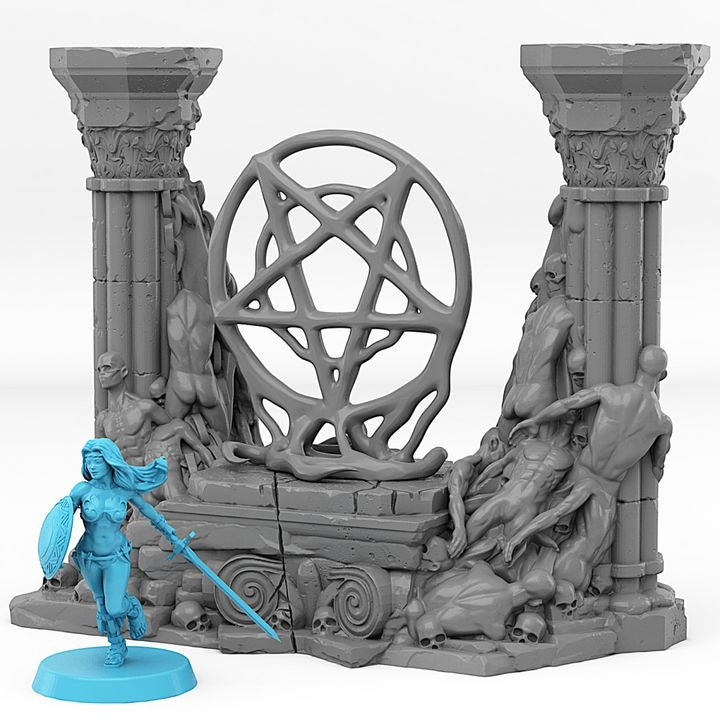 Hell Portal With Its Pentacle Effect — creator scale reference; reference figure not included