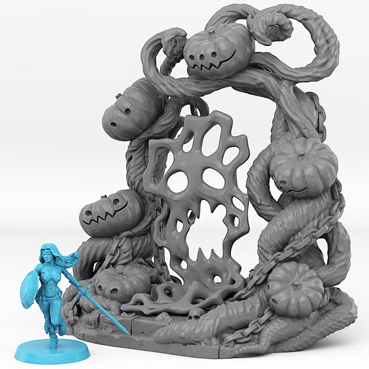 Pumpkins Portal With Its Creepy Effect — creator scale reference; reference figure not included