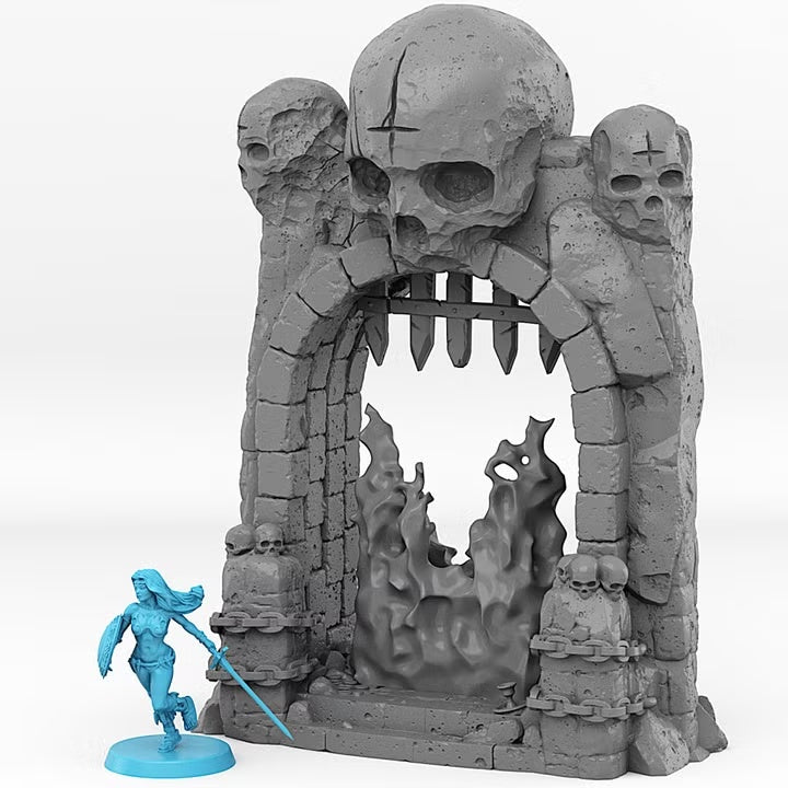 Dungeon Entrance Portal With Its Burning Effect — creator scale reference; reference figure not included