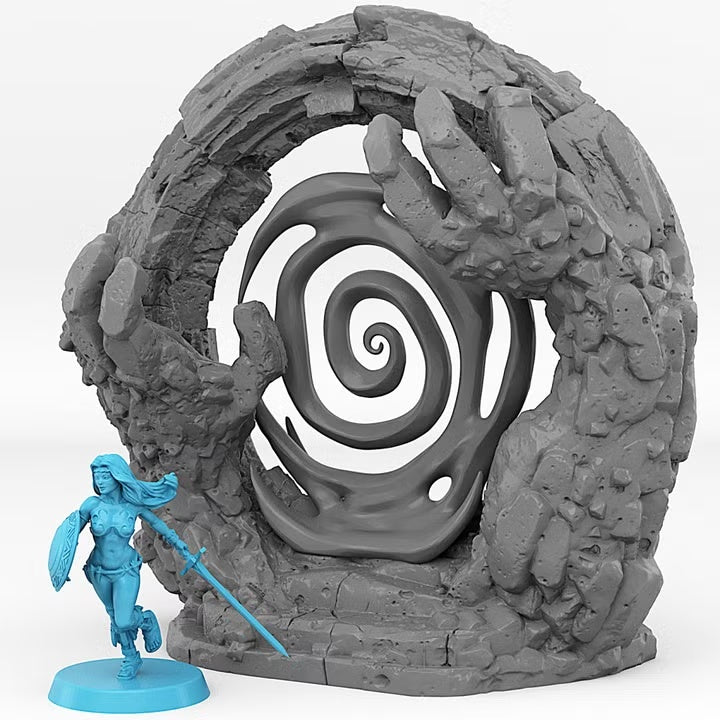 Golem Portal With Its Soil Effect — creator scale reference; reference figure not included