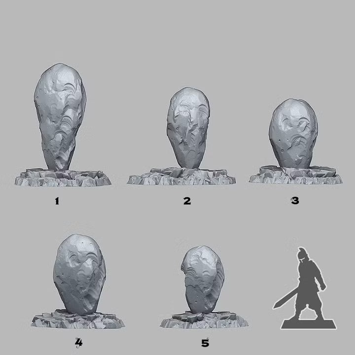 Mystical Ice Rocks — creator scale reference; reference figure not included