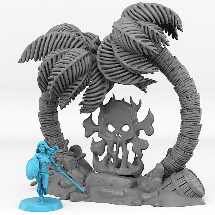 Pirate Island Portal With Its Pirate Skull Effect — creator scale reference; reference figure not included