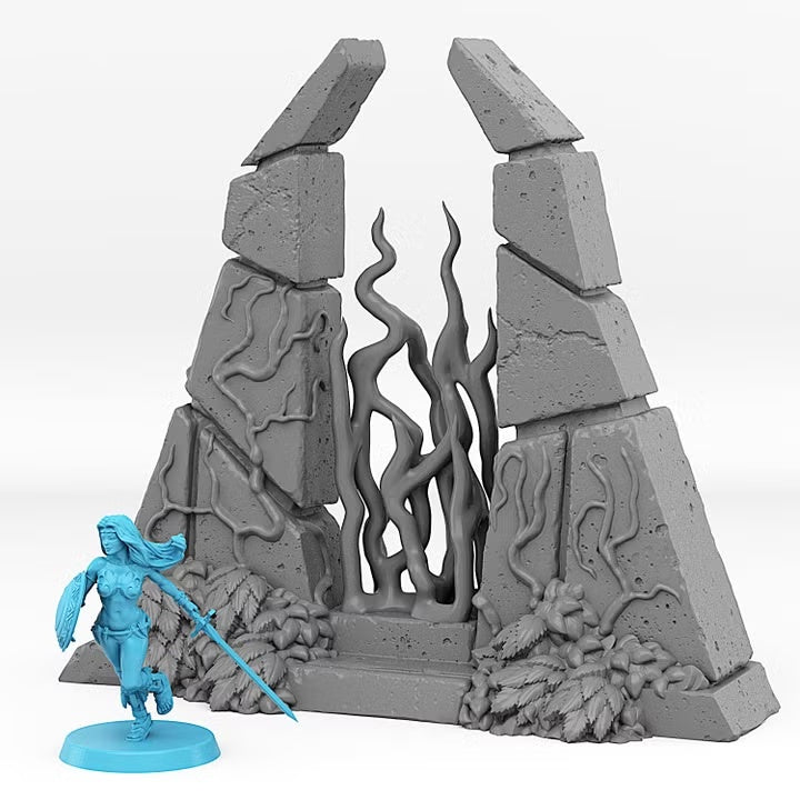 Temple Portal With Its Green Fire Effect — creator scale reference; reference figure not included