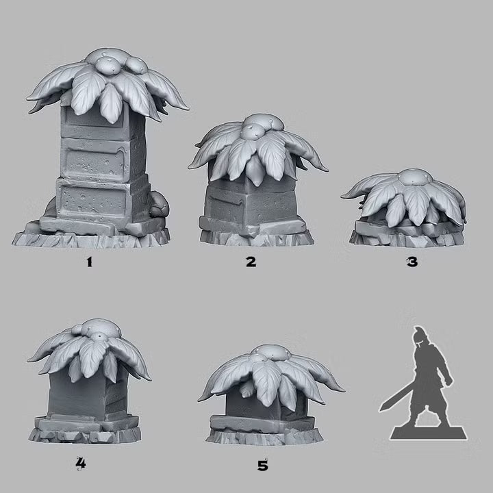 Maya Mushroom Flowers — creator scale reference; reference figure not included