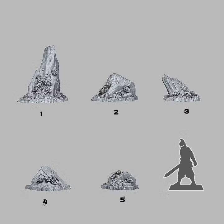 Rocks Of Roses — creator scale reference; reference figure not included