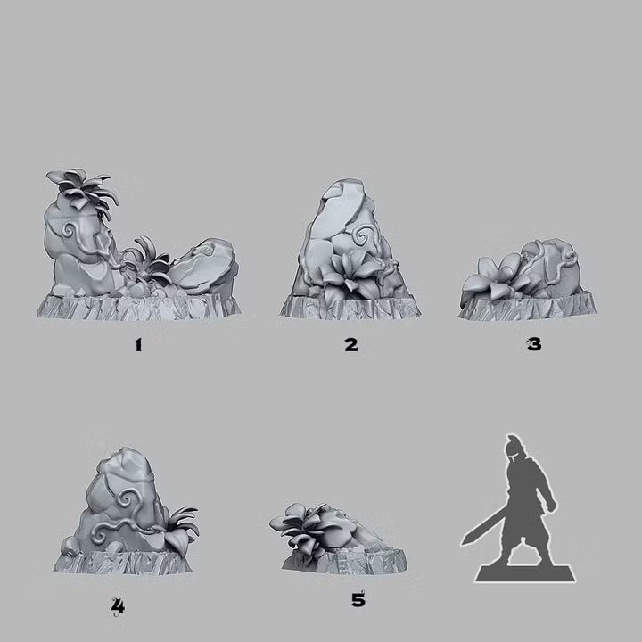 Tropical Rocks — creator scale reference; reference figure not included