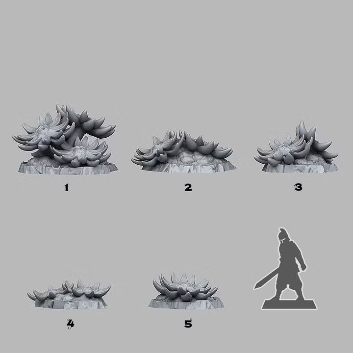 Mystic Eye Flowers — creator scale reference; reference figure not included