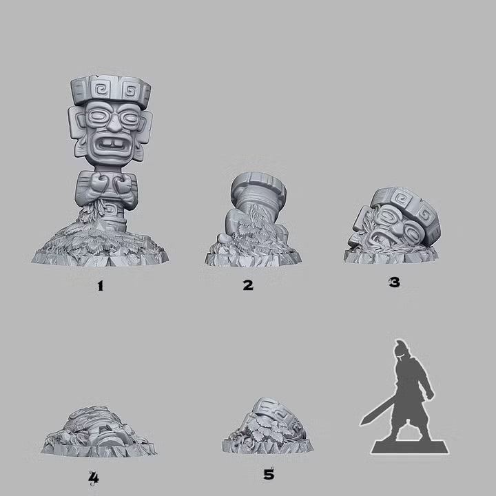 Cursed Jungle Totems — creator scale reference; reference figure not included