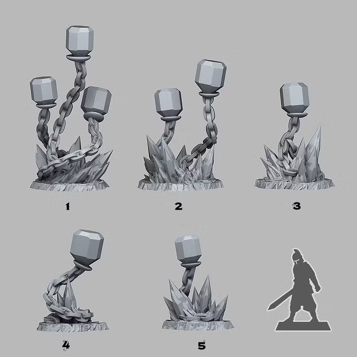 Underdark Crystal Lights — creator scale reference; reference figure not included