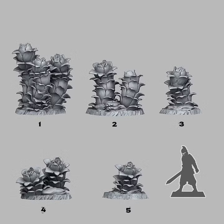 Night Desert Plants — creator scale reference; reference figure not included
