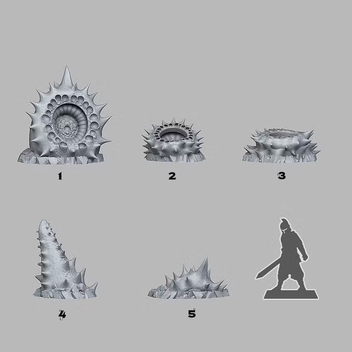Carnivorous Husk Spikes — creator scale reference; reference figure not included