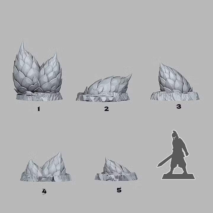 Dragon Spiked Eggs — creator scale reference; reference figure not included
