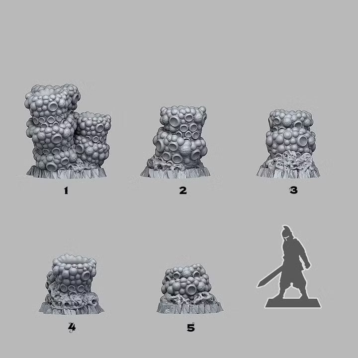 Infernal Chimneys — creator scale reference; reference figure not included