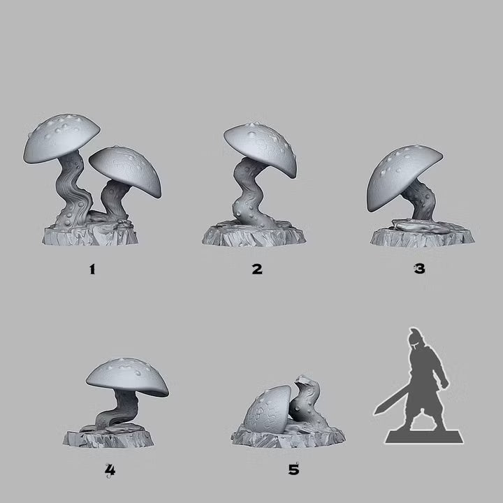 Cursed Mushrooms — creator scale reference; reference figure not included