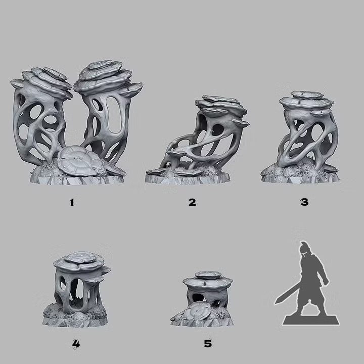 Underdark Mushrooms — creator scale reference; reference figure not included