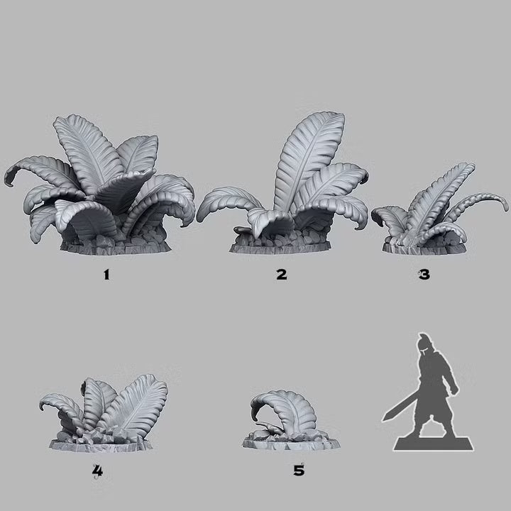 Jungle Aztec Plants — creator scale reference; reference figure not included