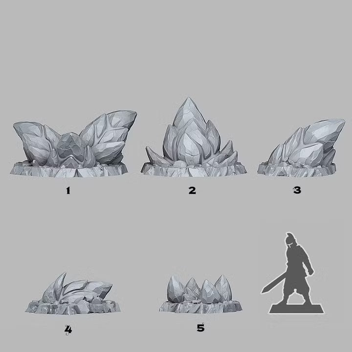 Underdark Alien Crystals — creator scale reference; reference figure not included