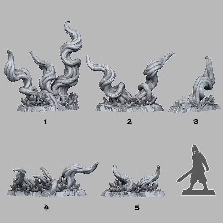 Underdark Crystal Roots — creator scale reference; reference figure not included