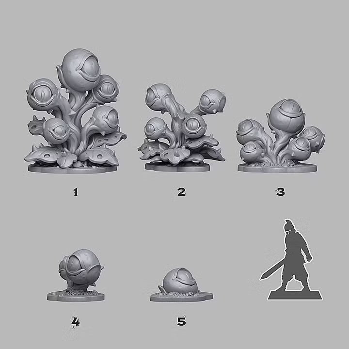 Mysterious Eye Plants — creator scale reference; reference figure not included