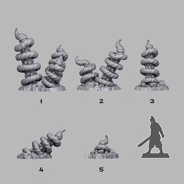 Tentacle Cactus — creator scale reference; reference figure not included