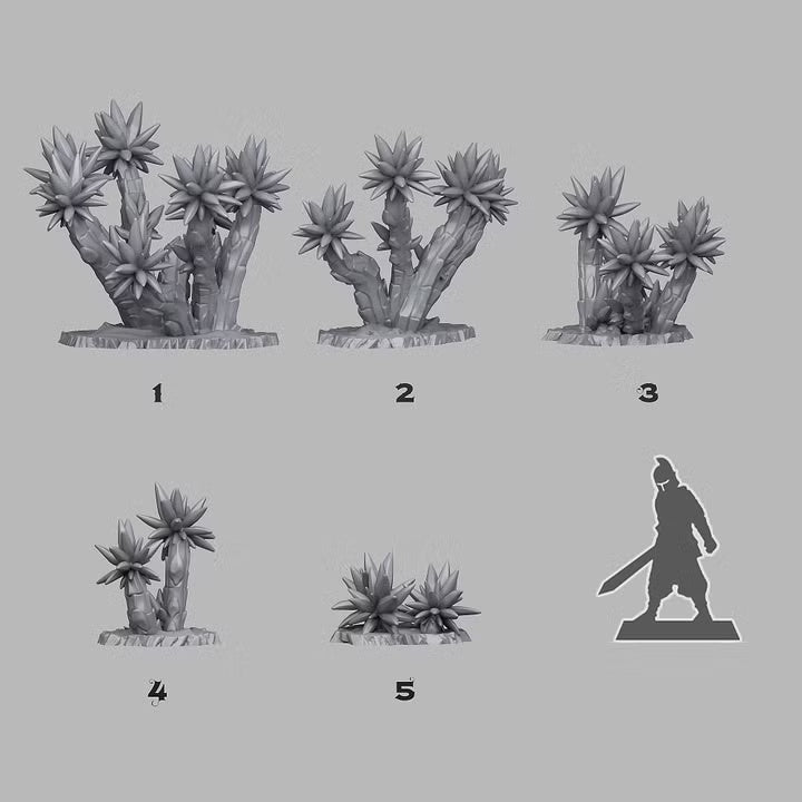 Spiky Yuccas — creator scale reference; reference figure not included